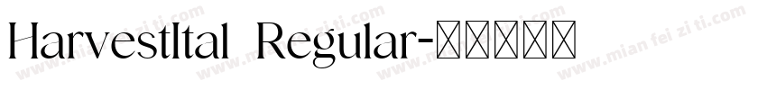 HarvestItal Regular字体转换